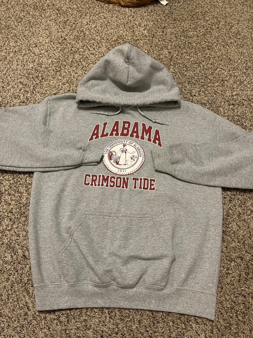 Gildan Gray Alabama Crimson Tide Crewneck Sweatshirt
